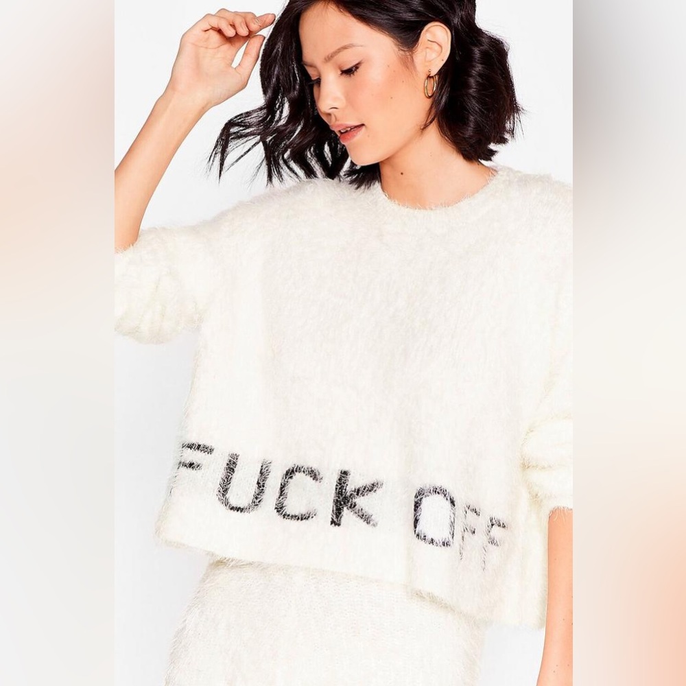 Get The Message Fluffy Knit Short Lounge Set